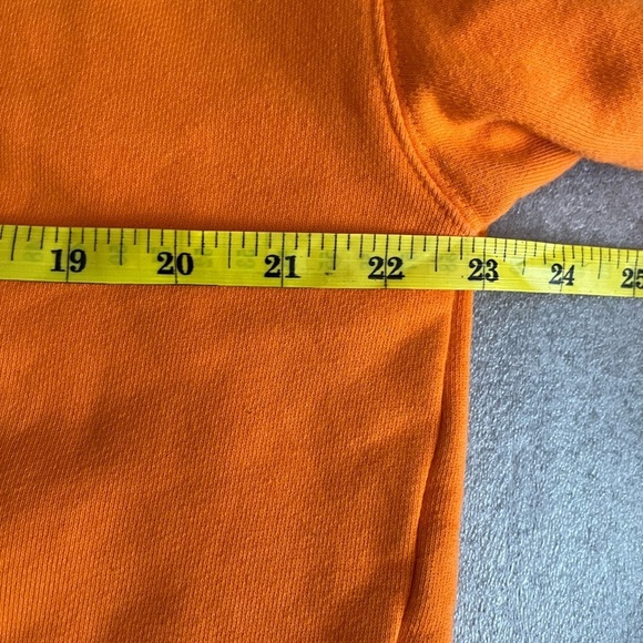 [L]Adidas Vibrant Orange Cropped Hoodie with White Accents - Picture 4 of 7